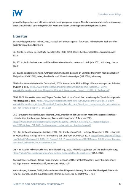 IW-Kurzstudie: Zeitarbeitbeiterbefragung – Zeitarbeit in der Pflegebranche