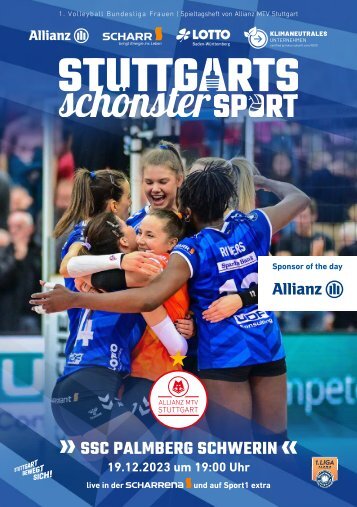 Spieltagsheft Allianz MTV Stuttgart vs. SSC Palmberg Schwerin