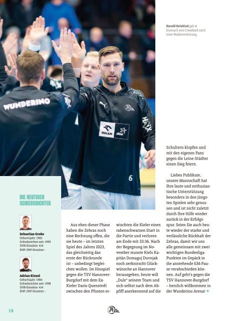 ZEBRA Hallenheft THW Kiel vs. TSV Hannover-Burgdorf, 20.12.2023 in Kiel