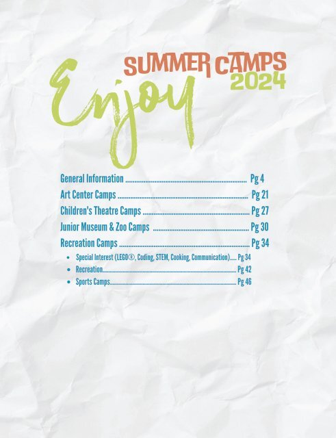 Enjoy! Summer Camp 2024