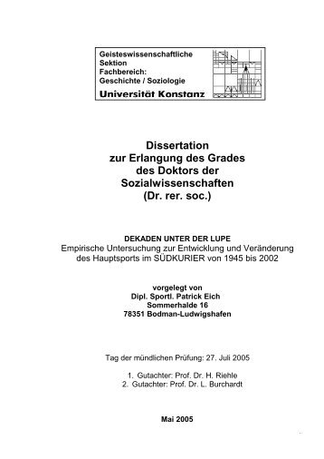 Dissertation zur Erlangung des Grades des Doktors der ...