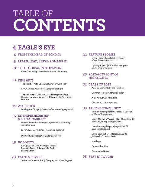 CHCA Eagle's Eye and 2023 Annual Report