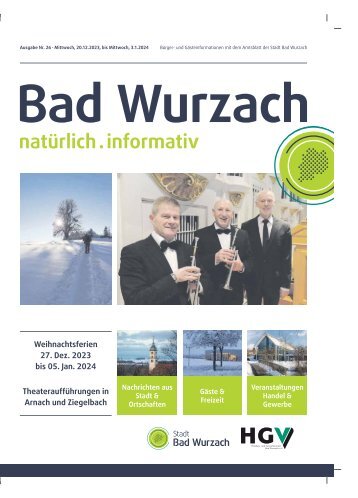 20.12.2023 Bürger- und Gästeinformation Bad Wurzach