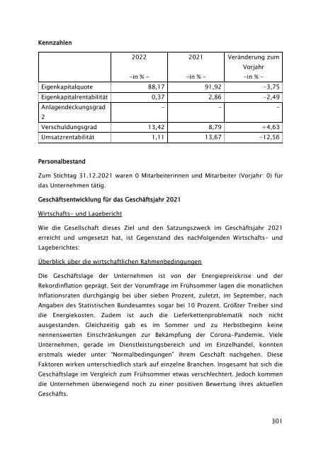 Beteiligungsbericht 2021