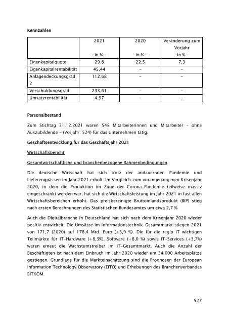 Beteiligungsbericht 2021