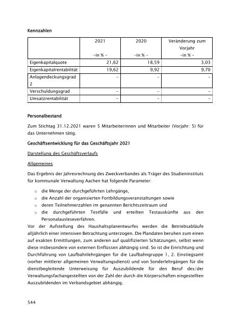 Beteiligungsbericht 2021