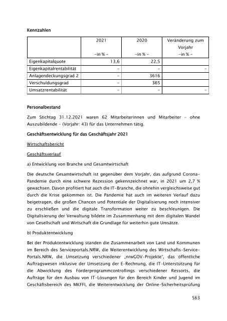 Beteiligungsbericht 2021