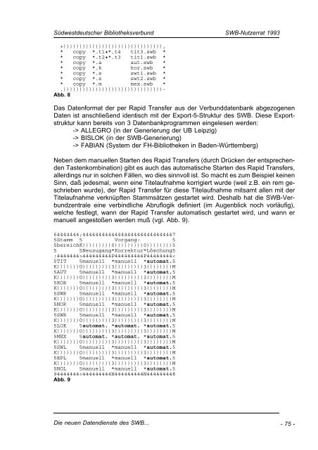 Südwestdeutscher Bibliotheksverbund - Verbundzentrale - SWOP