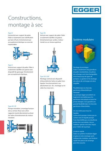 Système modulaire - constructions montage à sec ou montage immergé - Pompes Egger