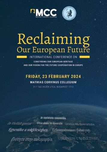 Reclaiming our European Future | program