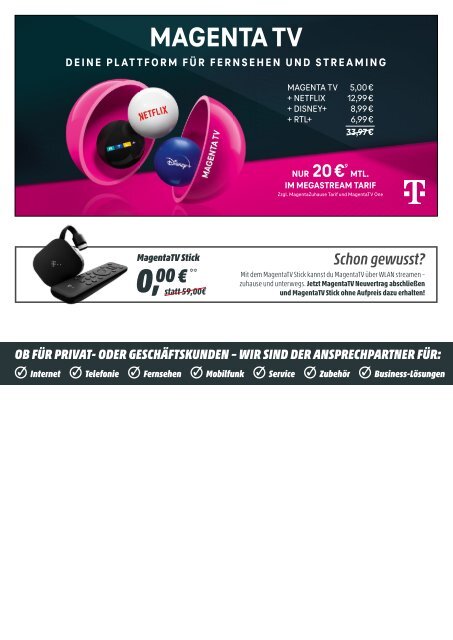 Telekom Monatsflyer Januar 2024 