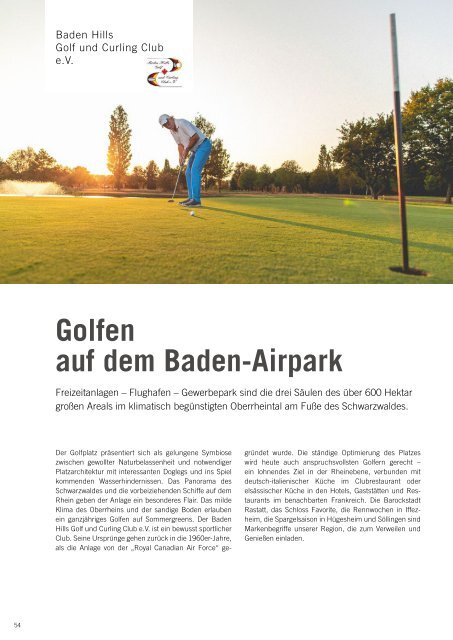 Das Magazin für den Schwarzwald- und Elsass-Golfurlaub 2024
