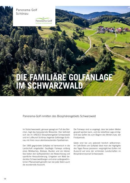 Das Magazin für den Schwarzwald- und Elsass-Golfurlaub 2024