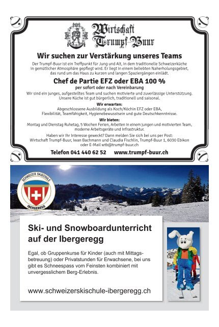 Schwyzer Anzeiger – Woche 51 – 22. Dezember 2023