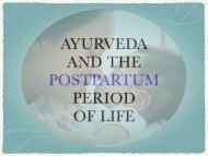 Postpartum Ayurveda