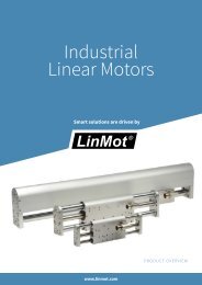 The product overview of industrial linear motors from LinMot 2024