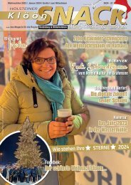 Holsteiner KlöönSNACK - Ausgabe Rendsburg / Mittelholstein - Weihnachten 2023 / Januar 2024
