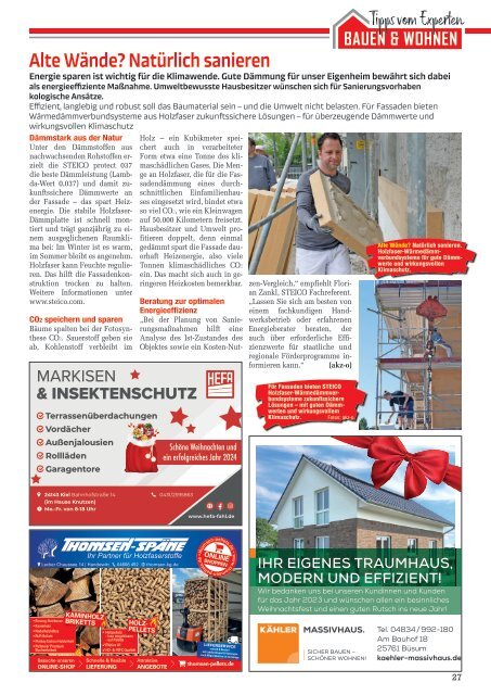 Holsteiner KlöönSNACK - Ausgabe Kiel / Eckernförde - Weihnachten 2023 / Januar 2024