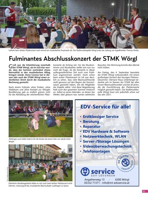 Stadtmagazin Wörgl Oktober 2020