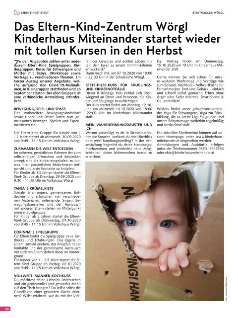 Stadtmagazin Wörgl Oktober 2020