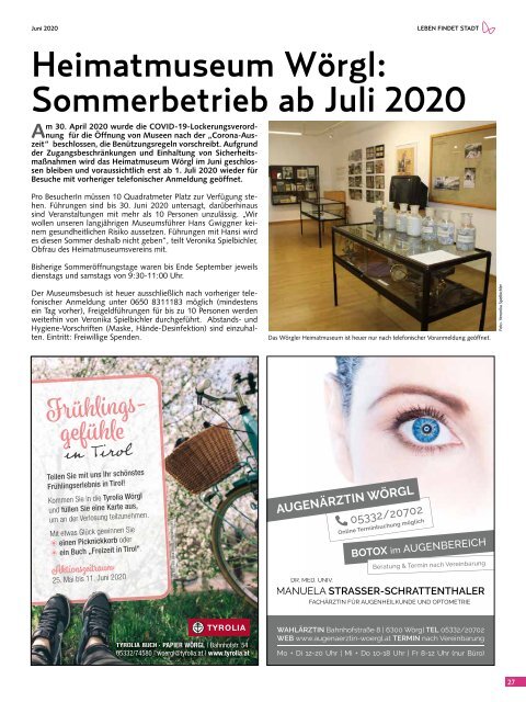 Stadtmagazin Wörgl Juni 2020