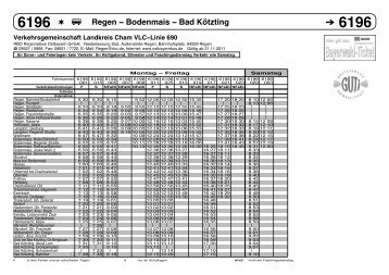 Bodenmais − Bad Kötzting V - RBO Regionalbus Ostbayern GmbH