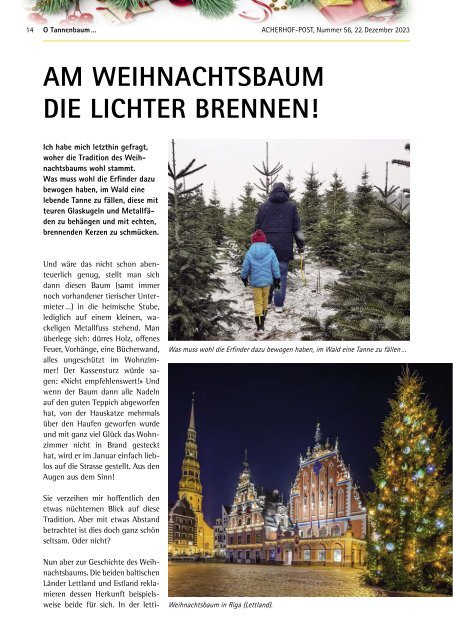 Acherhof-Post Nr. 56 | 22. Dezember 2023