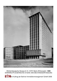 Das Hochhaus der Senatsbauverwaltung in Berlin 1957 - Denkmalpflegerische Studie 2006 BIM - Burckhardt Fischer Architekten