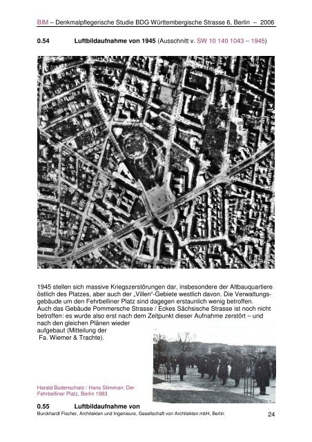 Das Hochhaus der Senatsbauverwaltung in Berlin 1957 - Denkmalpflegerische Studie 2006 BIM - Burckhardt Fischer Architekten