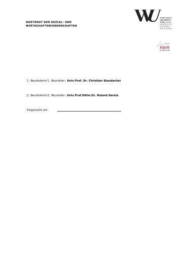 Organisatorisches Design und regionale Embeddedness von ...