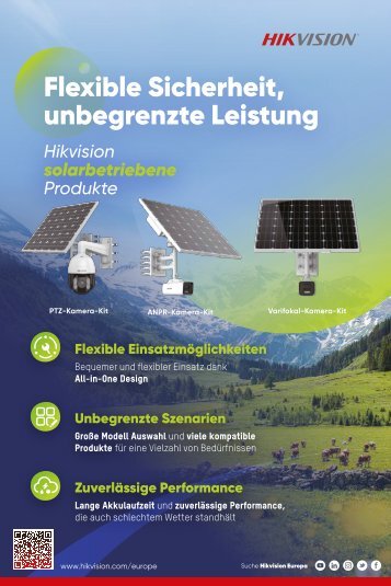 Solarbetriebene Kameras