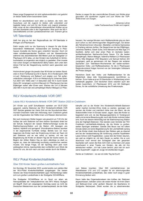 WLV Jahresrückblick 2023