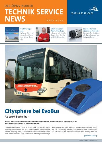 Die neue Ausgabe Technik-Service-News ist da - Spheros