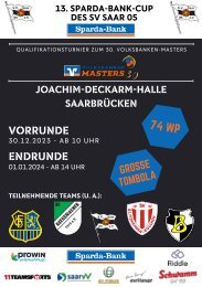 05er Turnierheft - 13. Sparda-Bank-Cup