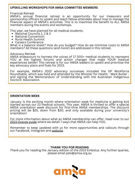 AMSA 2023 Embolus Publication