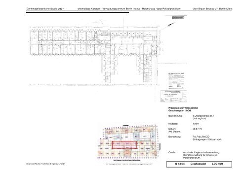 Ehemaliges Polizeipräsidium Berlin (Ost) - Anhang zur Denkmalpflegerischen Studie 2007 - BIM Berliner Immobilienmanagement GmbH