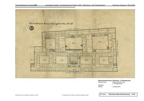 Ehemaliges Polizeipräsidium Berlin (Ost) - Anhang zur Denkmalpflegerischen Studie 2007 - BIM Berliner Immobilienmanagement GmbH