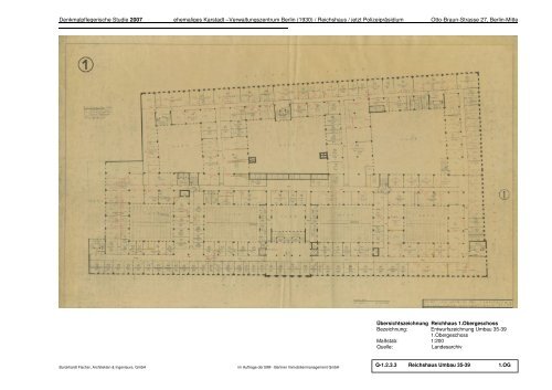 Ehemaliges Polizeipräsidium Berlin (Ost) - Anhang zur Denkmalpflegerischen Studie 2007 - BIM Berliner Immobilienmanagement GmbH