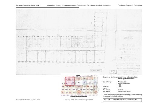 Ehemaliges Polizeipräsidium Berlin (Ost) - Anhang zur Denkmalpflegerischen Studie 2007 - BIM Berliner Immobilienmanagement GmbH