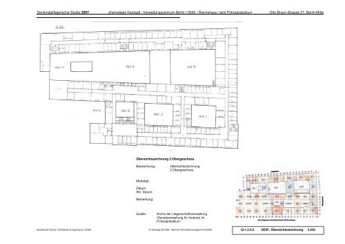 Ehemaliges Polizeipräsidium Berlin (Ost) - Anhang zur Denkmalpflegerischen Studie 2007 - BIM Berliner Immobilienmanagement GmbH