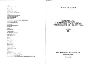 Gacovic Od romanskog stanovnistva do Rumuna Timocana (VII-XVI vek) knjiga III (1)