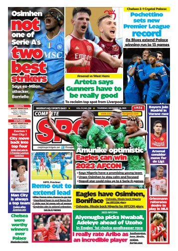 COMPLETE SPORTS - THURSDAY, DEC 28, 2023