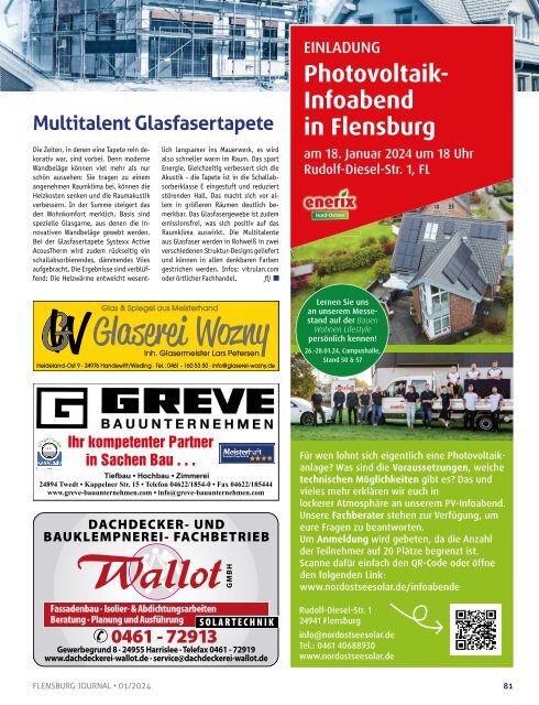 Flensburg Journal Ausgabe 256 - Januar 2024