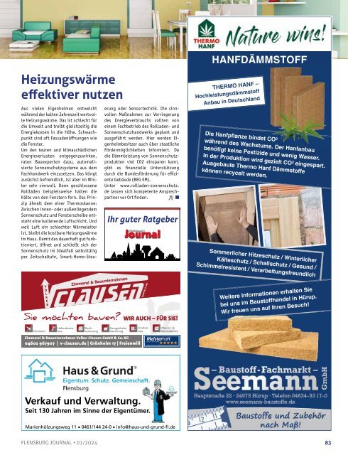 Flensburg Journal Ausgabe 256 - Januar 2024