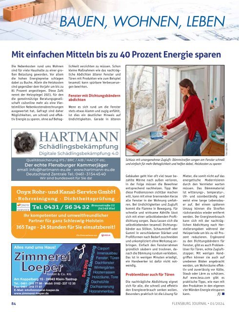 Flensburg Journal Ausgabe 256 - Januar 2024