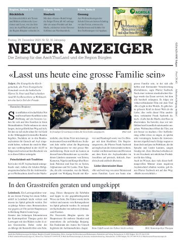 Neuer Anzeiger 29. Dezember 2023