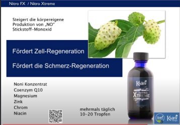 Für Ihre Zellgesundheit & Energiehaushalt! Unser Natur Energy Helfer! NitroXtreme! Arteriengesundheit und mehr! Exclusiv bei Kyäni Thüringen!