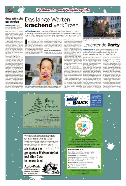 2023_Weihnachtsglückwünsche_Hohenloher Tagblatt