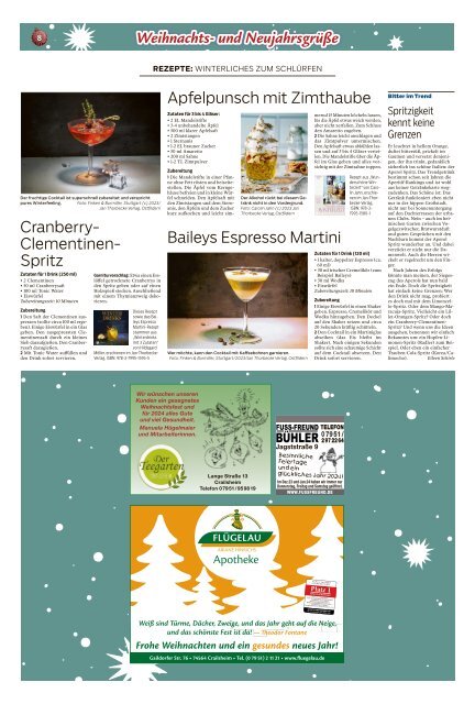 2023_Weihnachtsglückwünsche_Hohenloher Tagblatt