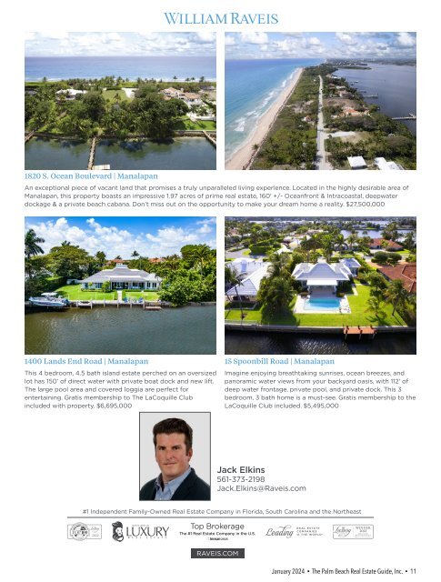 Palm Beach Real Estate Guide January 2024